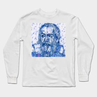 GALILEO GALILEI watercolor and ink portrait Long Sleeve T-Shirt